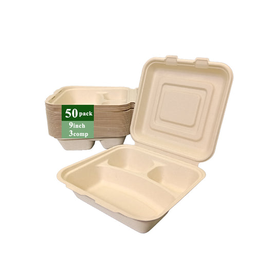 Lonchera desechable de fibra de bambú